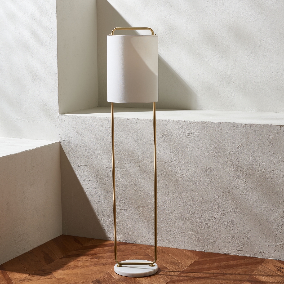 Giulia 63" Floor Lamp - Gold/White Marble - Image 8