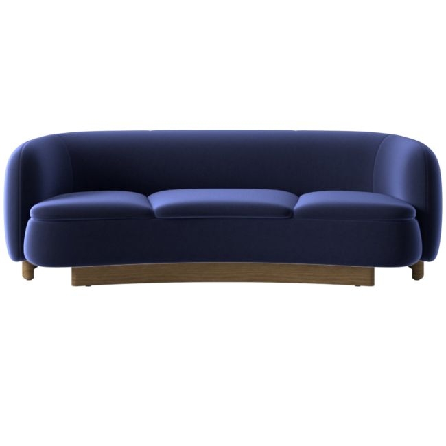 Muir 90" Curved Sofa Luca Eclipse - Image 0