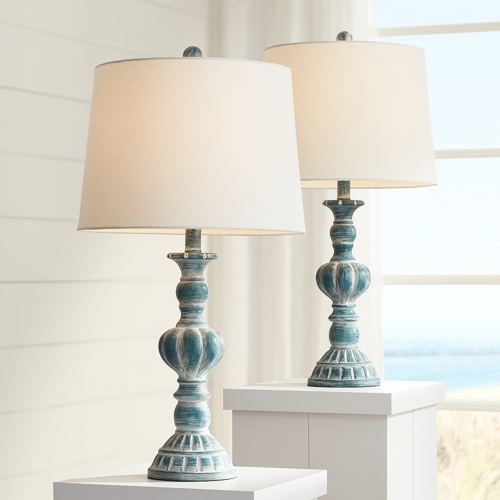 Tanya Blue Wash Table Lamp Set of 2 with WiFi Smart Sockets - Style # 89H93 - Image 0