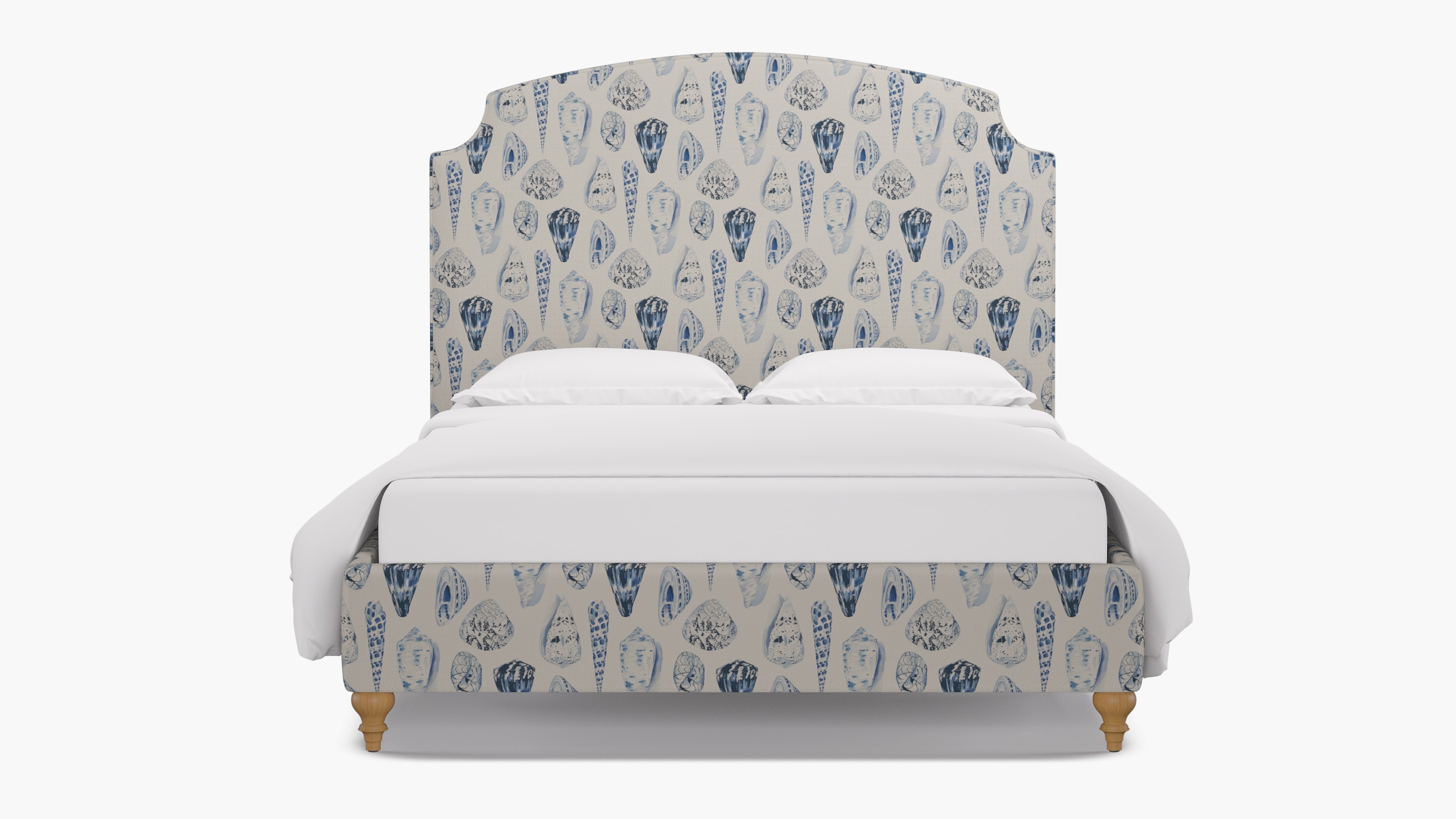 Cove Bed, Porcelain Coquina, Natural Traditional Turned Leg, Twin - Image 0