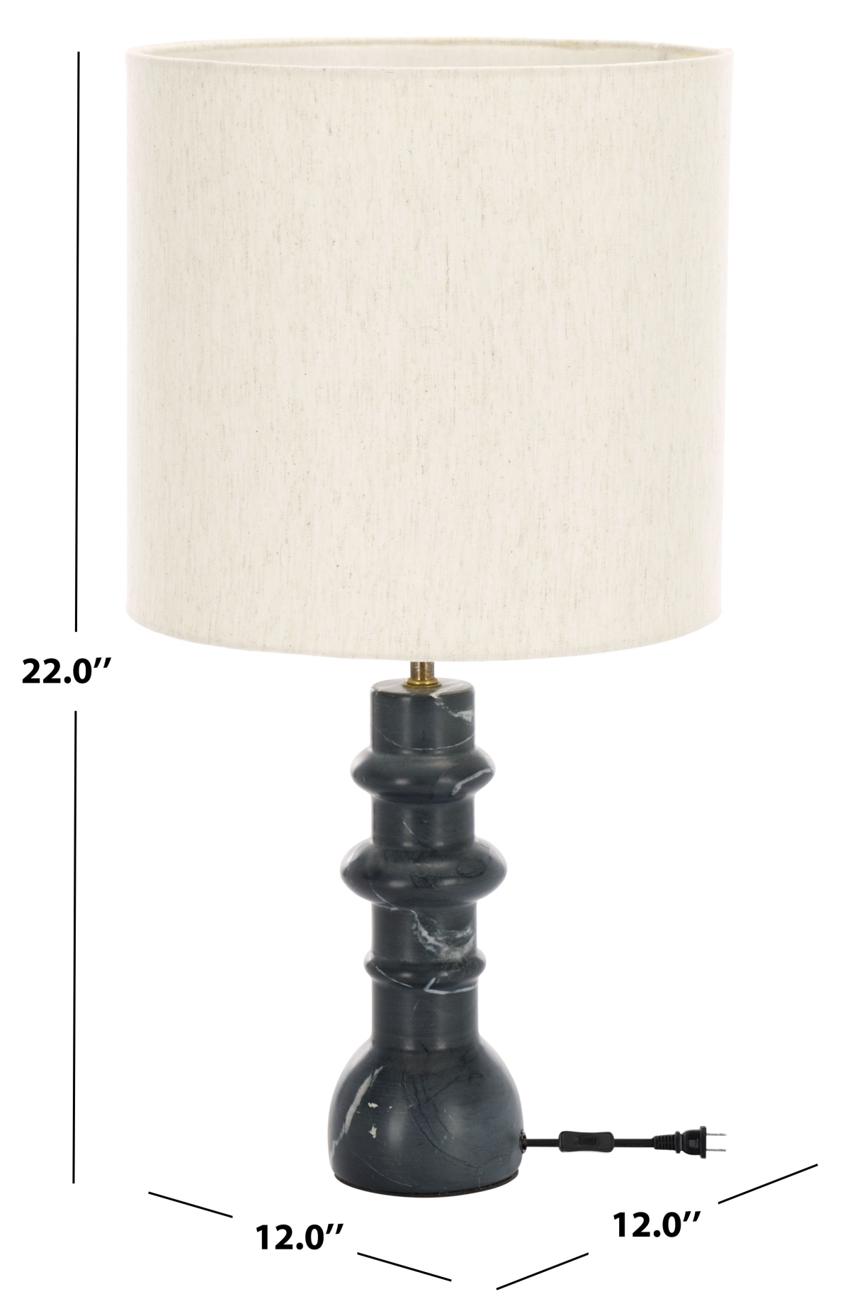 Teya Table Lamp - Black Marble - Image 4