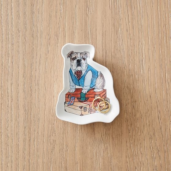 Dapper Ceramic Trinket Dishes, Bulldog - Image 0