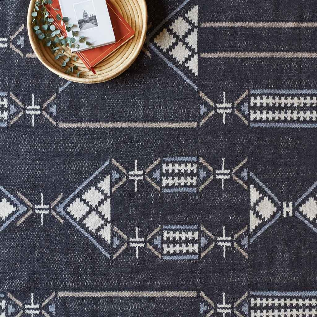 The Citizenry Vismit Handwoven Area Rug | 9' x 12' | Navy - Image 1