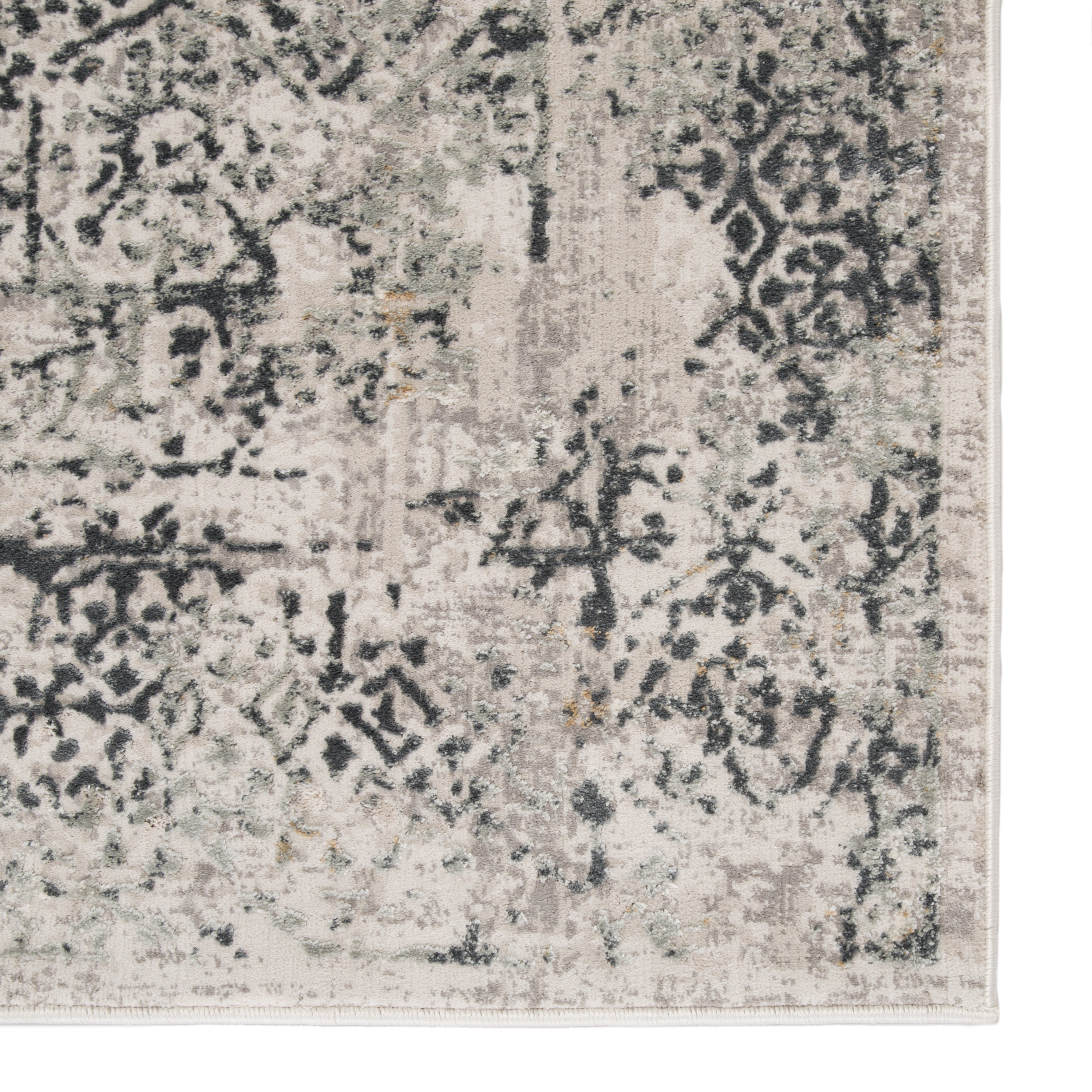 Yvie Abstract White/ Gray Area Rug (9' X 12') - Image 3