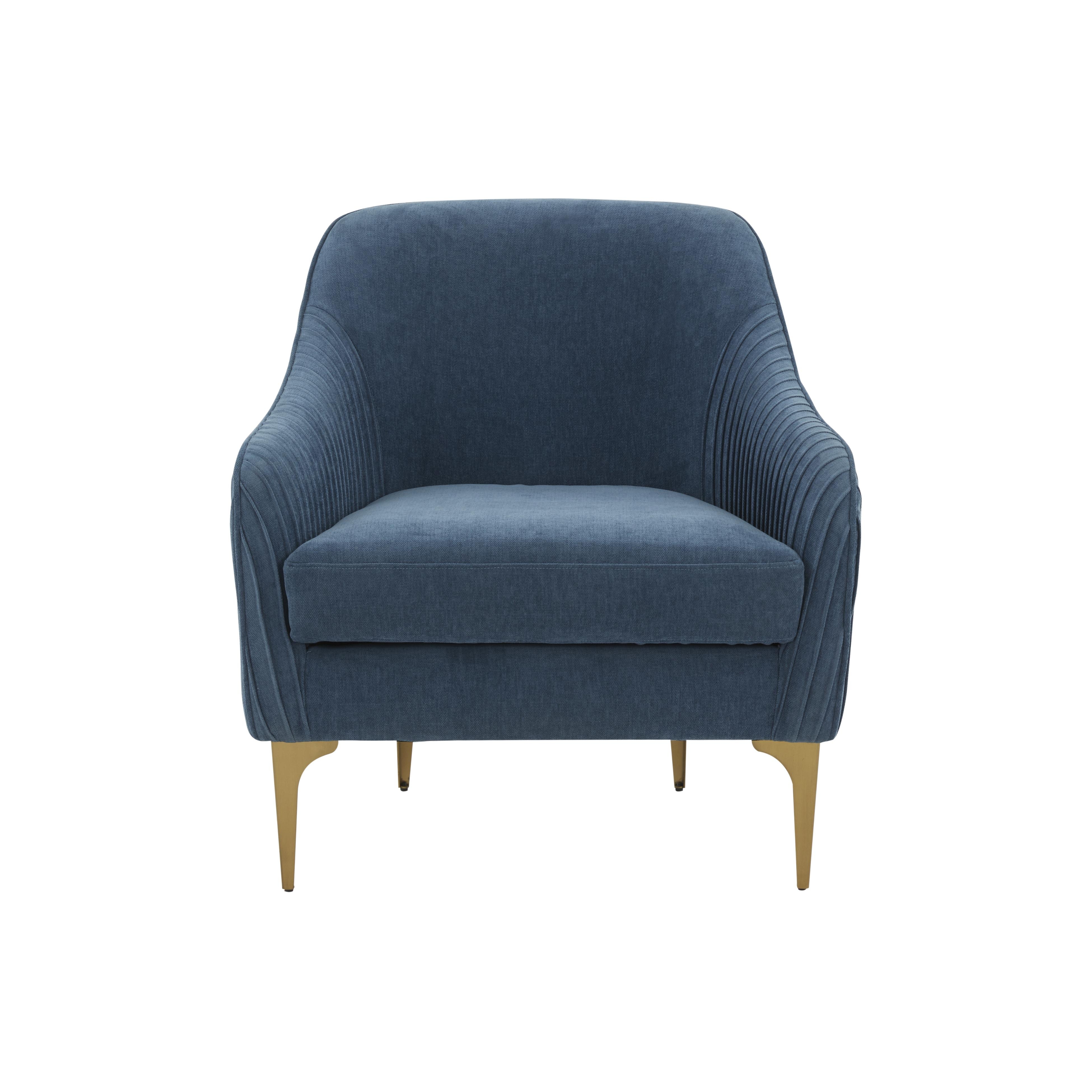 Kylee Anna Velvet Accent Chair - Image 1