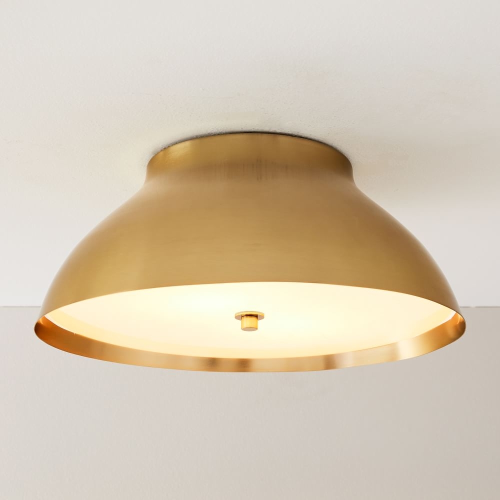 Luz Flushmount, 13", Brass - Image 0