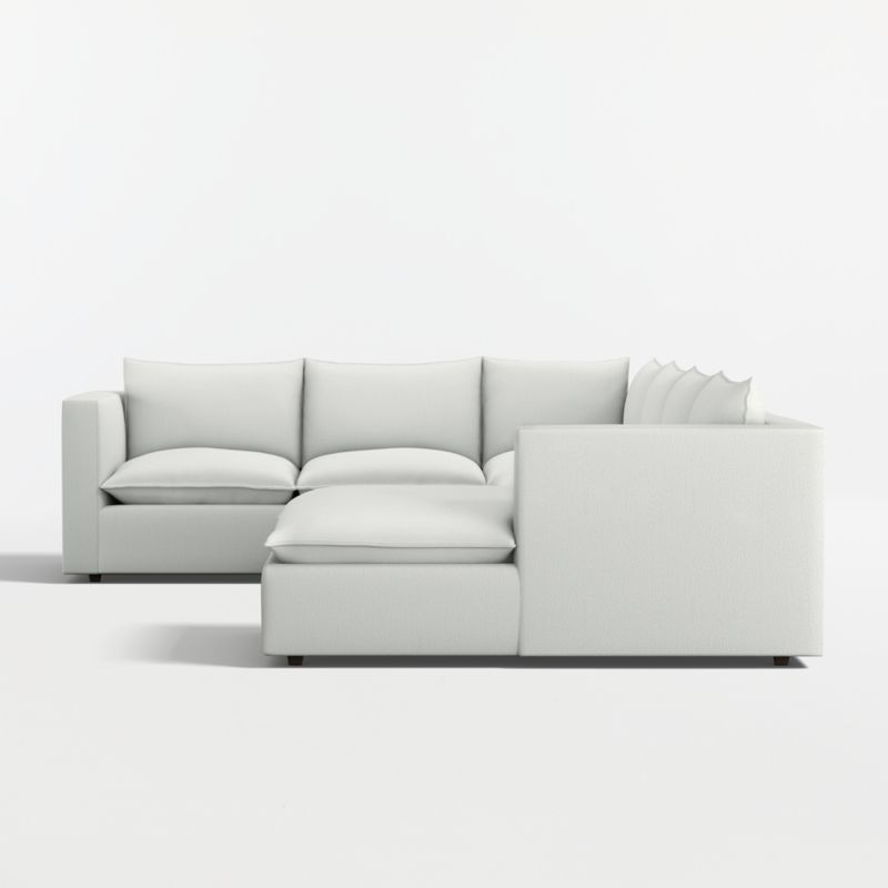 Lotus Modular 4-Piece L-Shaped Sectional Sofa with Chaise Lounge - Image 3