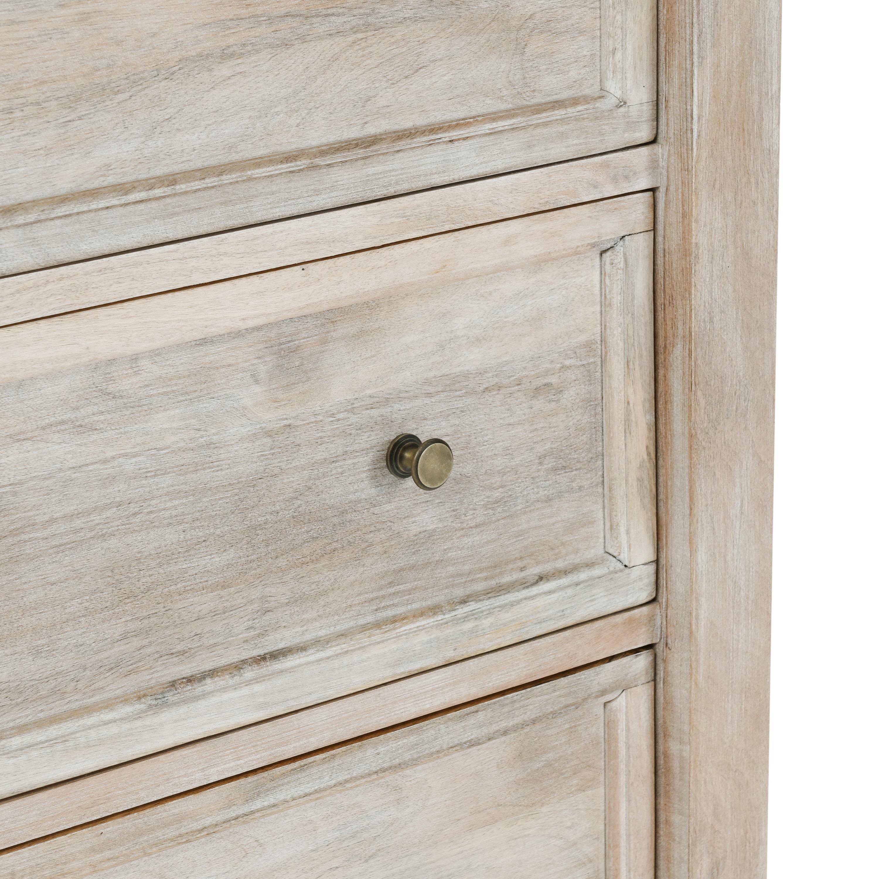 Adelaide Wood 9Dwr Dresser Natural White Wash - Image 6