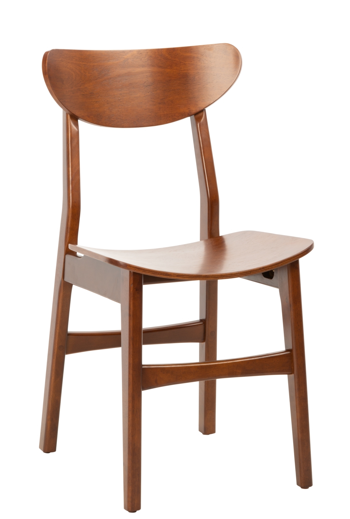 Lucca Retro Dining Chair - Walnut - Safavieh - Image 0