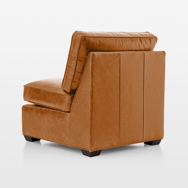 Axis Leather Armless Chair Sectional Piece - Image 2