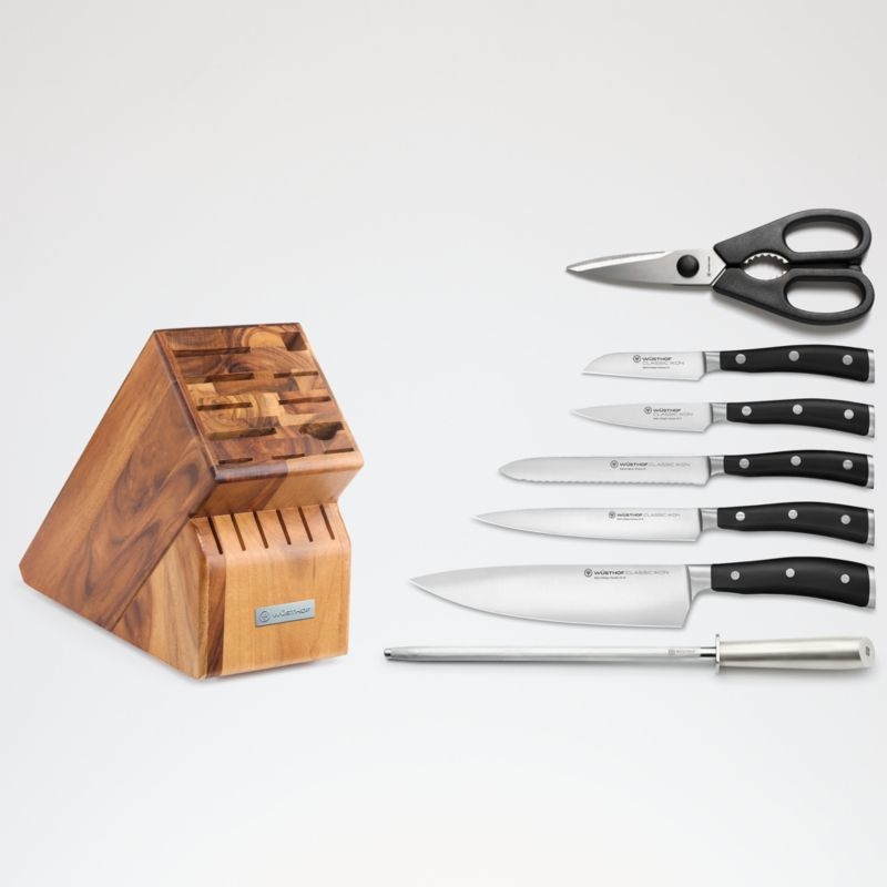 Wusthof ® Classic Ikon 8-Piece Acacia Knife Block Set - Image 2