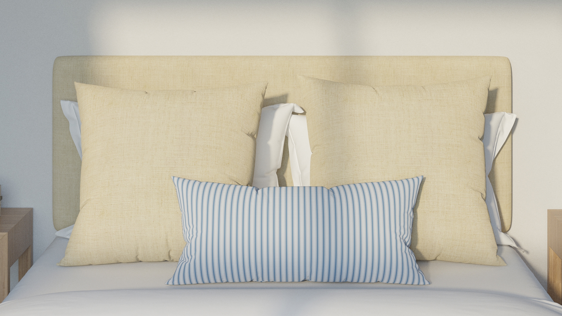 Throw Pillow 14" x 30", Cornflower Classic Ticking Stripe, 14" x 30" - Image 2