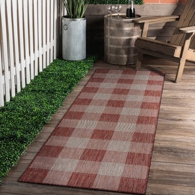 Buffalo Plaid Outdoor Rug – Check Area Rugs For Indoor And Outdoor Patios, Checkered Pattern Mats For Front Door, Porch, Kitchen And Hallway - Washable Outside Carpet - Image 0