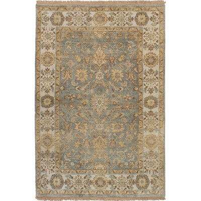 One-of-a-Kind Servin Hand-Knotted Light Blue 3'11" x 5'10" Viscose Area Rug - Image 0