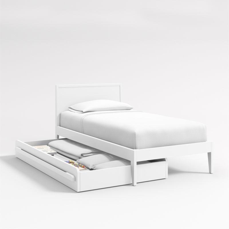Kids White Twin Trundle Bed - Image 6