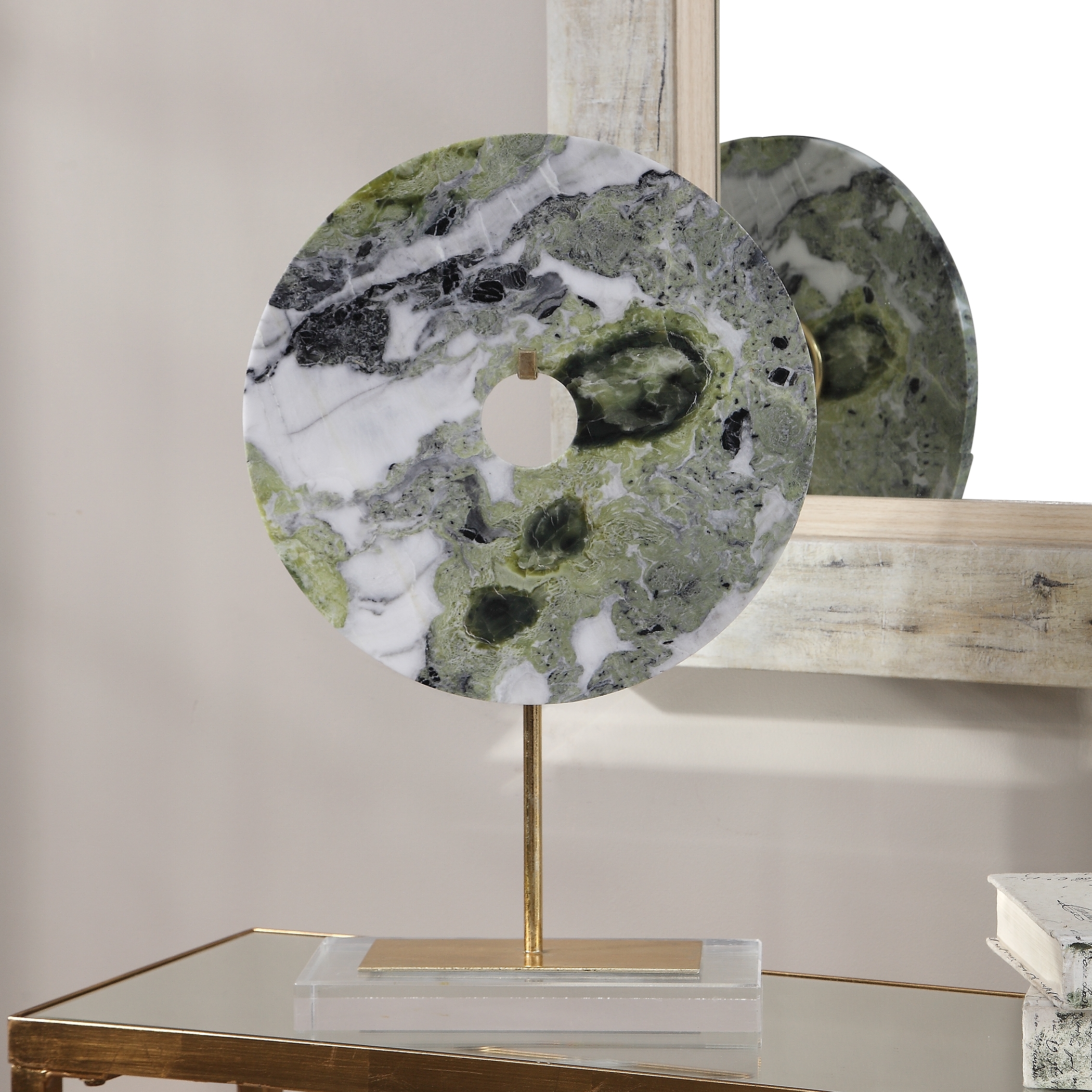 Irelyn Marble Disk Sculpture - Image 0
