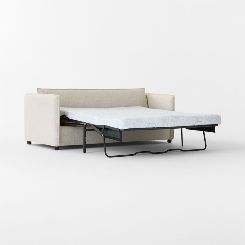 Corroy 78.25" Natural Linen Sleeper Sofa - Image 4