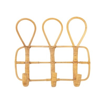 Rattan Wall Hook With 3 Hooks - Image 0