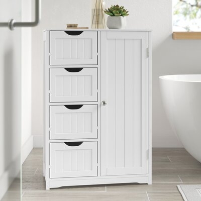 Issac 22" W x 32" H x 11.8" D Free-Standing Bathroom Cabinet - Image 0