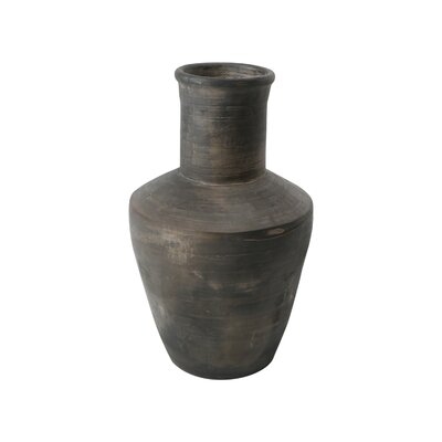 Damiansville Gray 15" Indoor / Outdoor Earthenware Table Vase - Image 0
