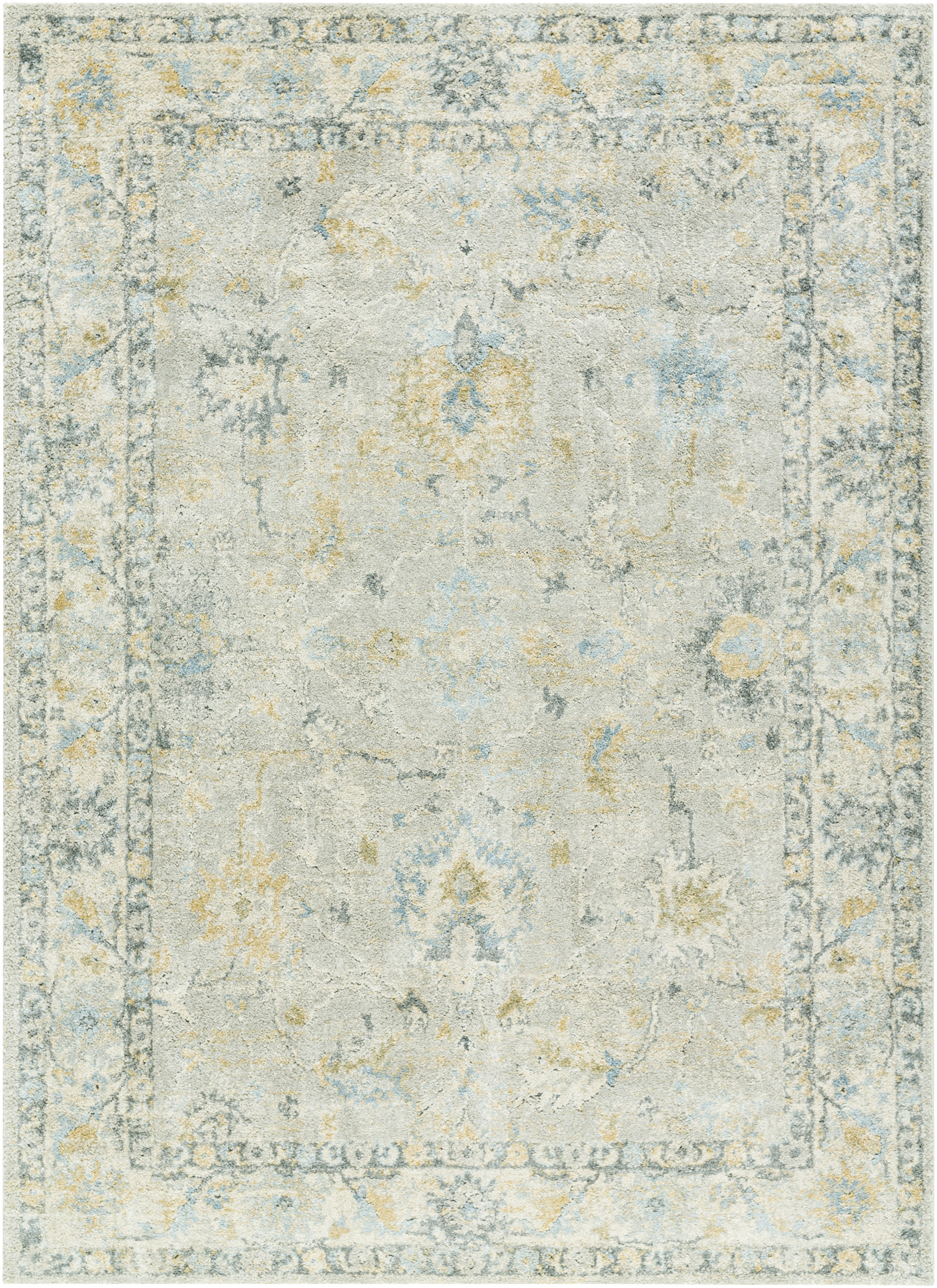 Avellino Beige Indoor 6'7" x 9'2" Machine Woven Rug - Image 0