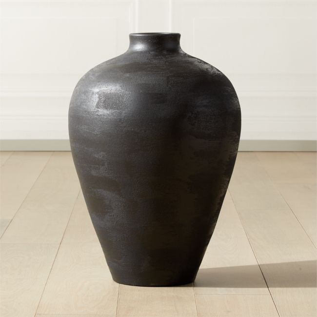 Oso Black Hand-Thrown Vase - Image 0