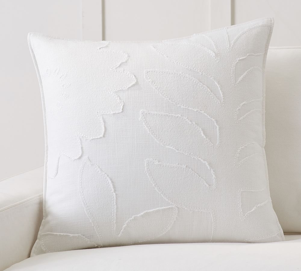 Lilo Embroidered Pillow Cover, 24 x 24", White - Image 0