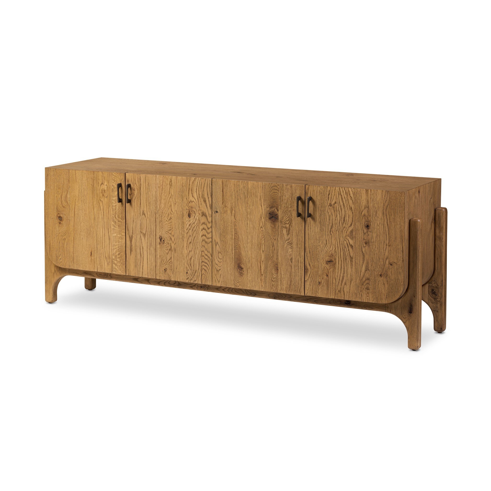 Bloomfield Media Console - Worn Oak Veneer - Image 1