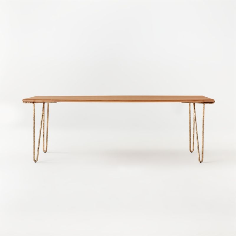 Trestle 88" Wood and Metal Dining Table - Image 2