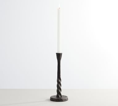 Easton Forged-Iron Taper Candleholder, Medium, 12.25"H - Bronze - Image 4