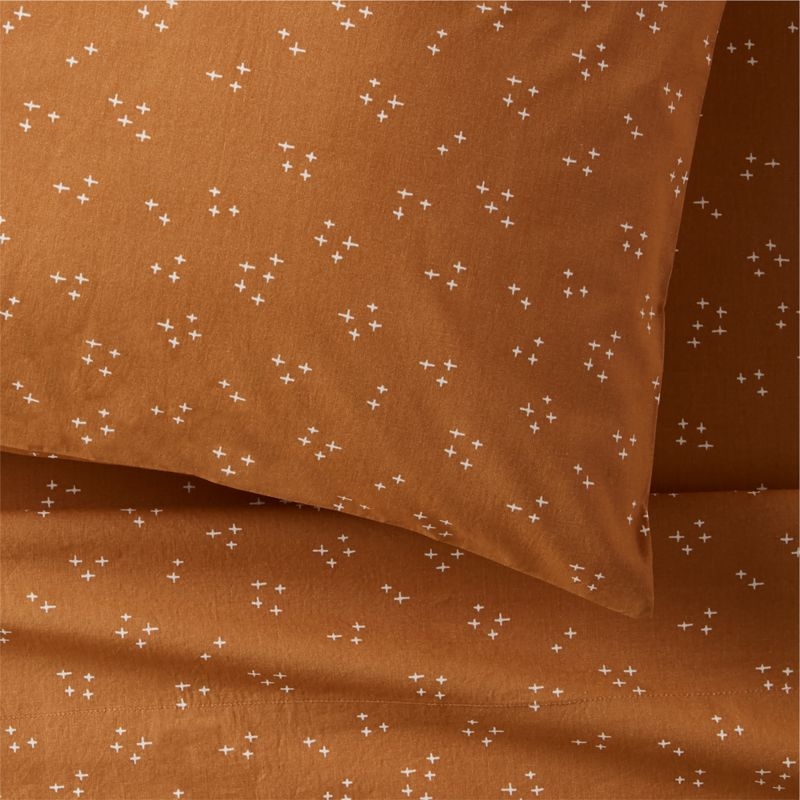 Cozy Cloud Twinkle Brulee Brown Washed Organic Cotton Kids Full Sheet Set - Image 3