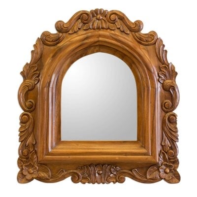 Uthyr Carved Wood Wall Mirror - Image 0