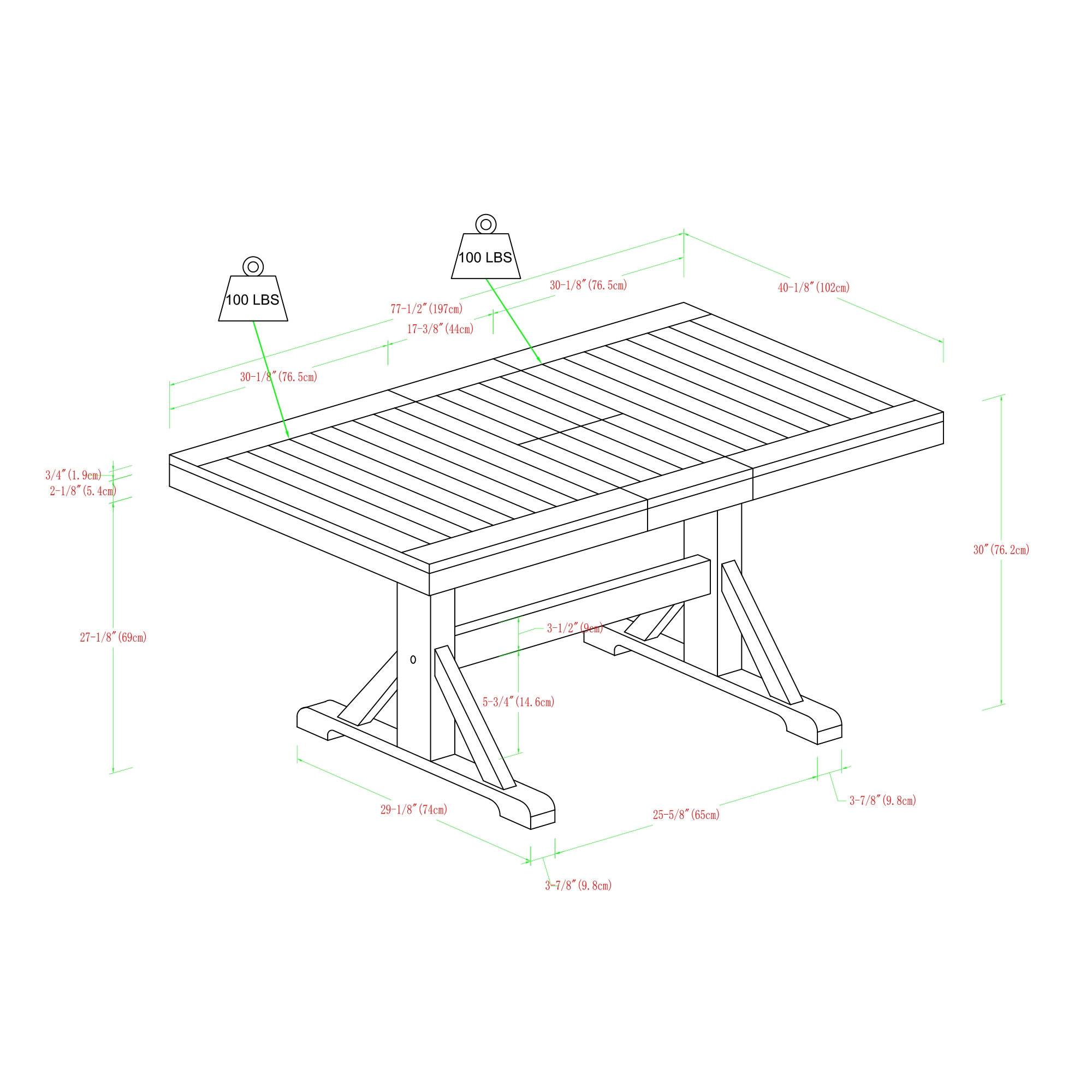 60" Modern Farmhouse Wood Expandable Dining Table - Antique Black  - Image 6