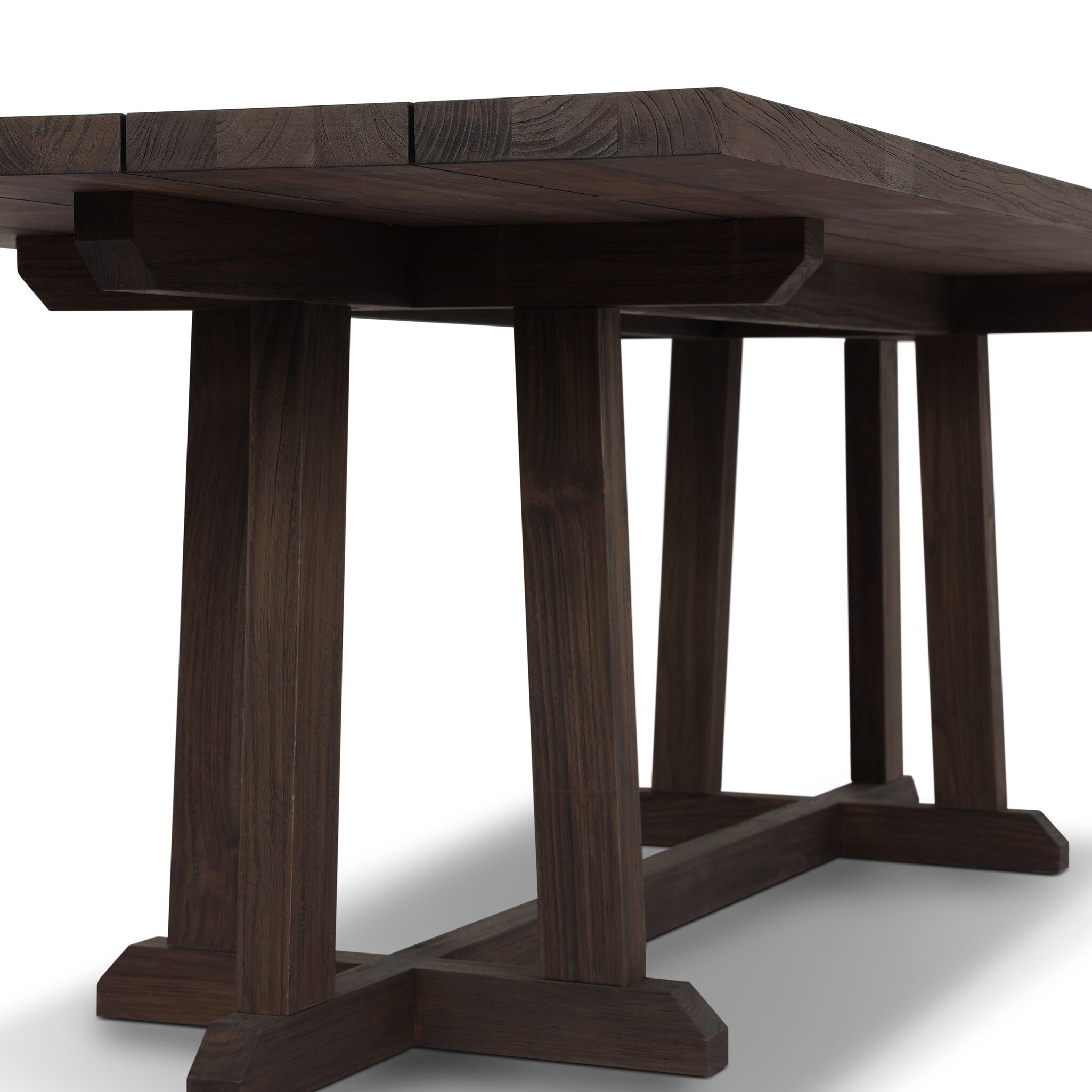 Indie Outdoor Dining Table - Stained Saddle Brown FSC - Image 10