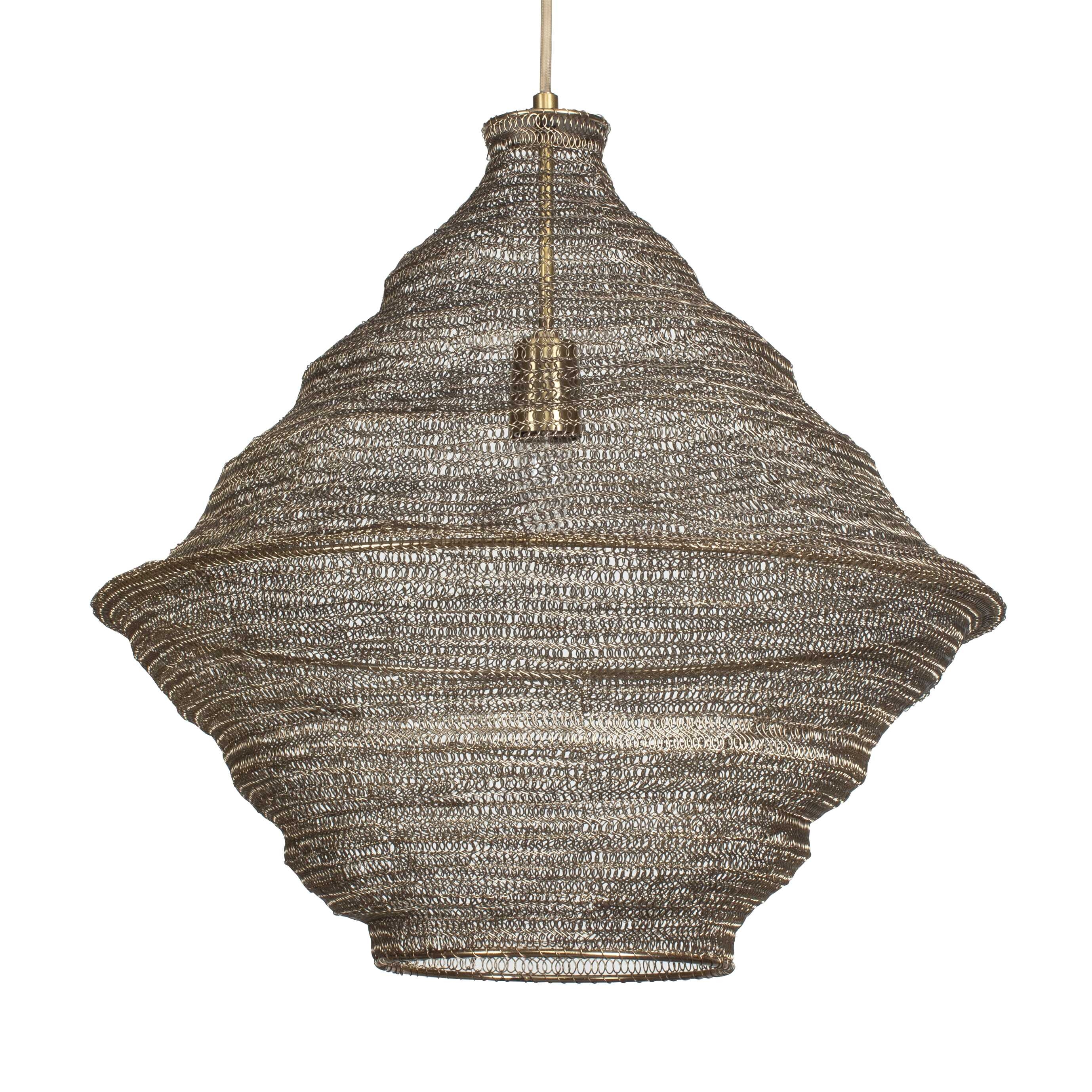 Sigh Woven Brass 1 Light Pendant - Image 4