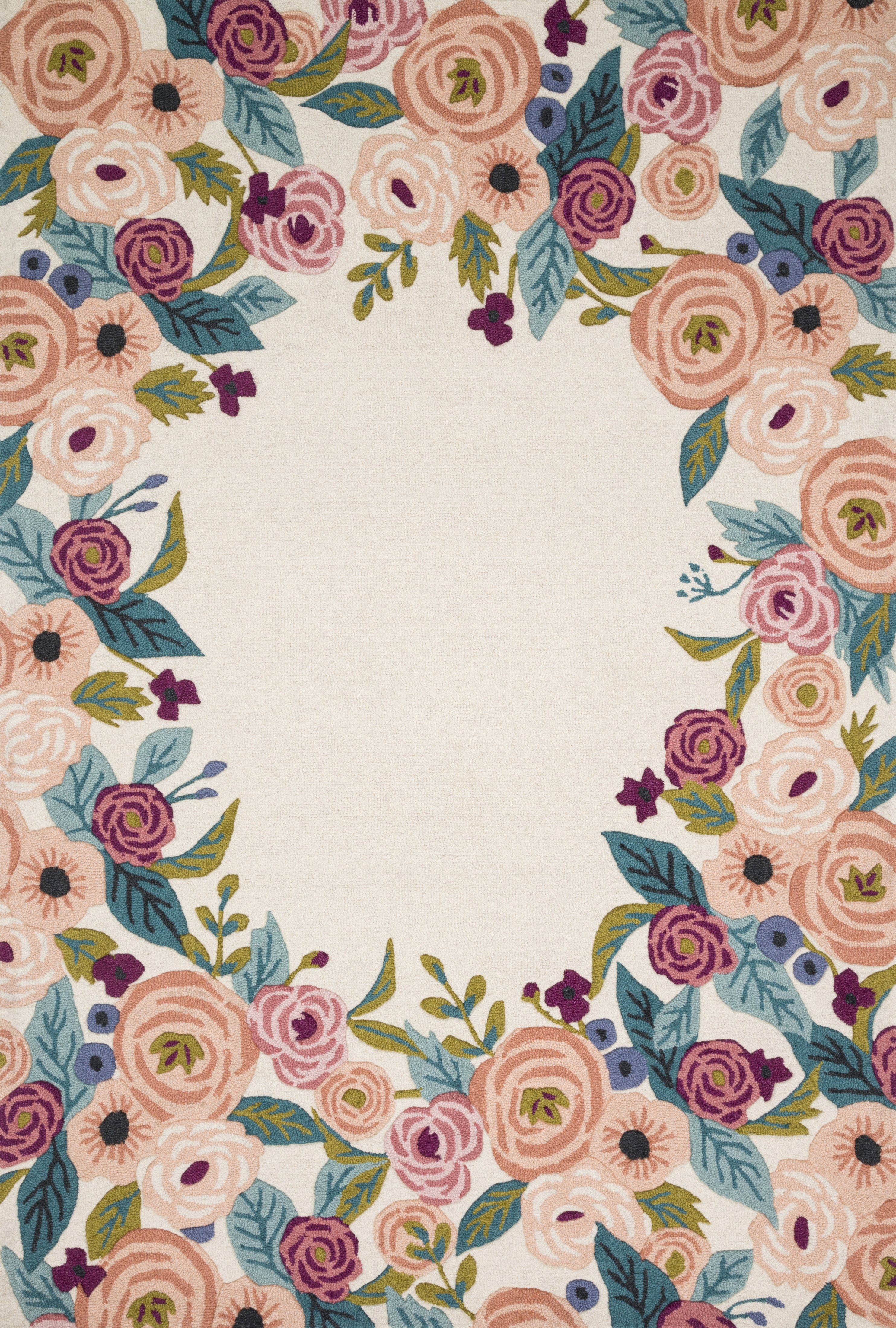 Rifle Paper Co. x Loloi LES FLEURS LES-02 IVORY / BLUSH 2'-6" x 7'-6" - Image 0
