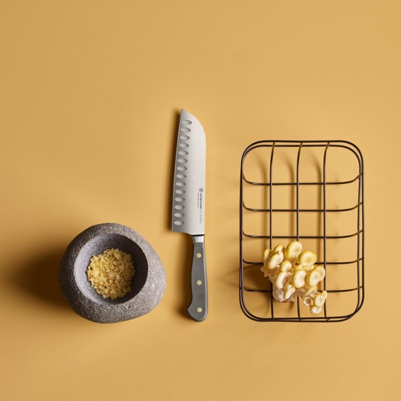 Wusthof Classic Color Velvet Oyster 7" Santoku Knife - Image 1