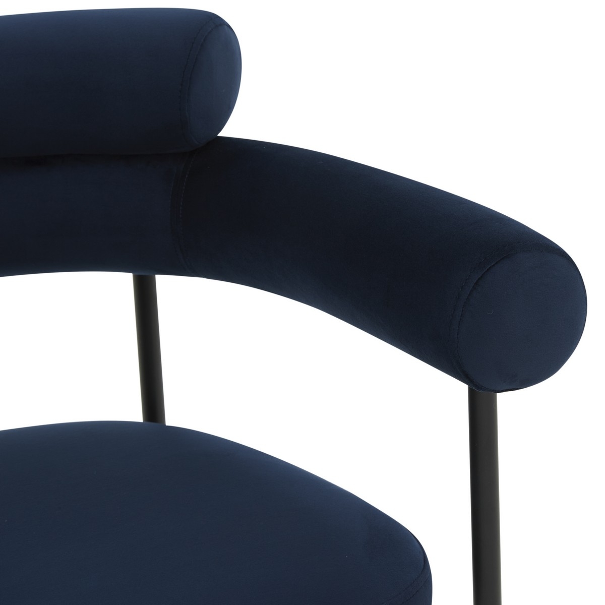 Jaslene Curved Back Dining Chair - Navy / Black - Image 2