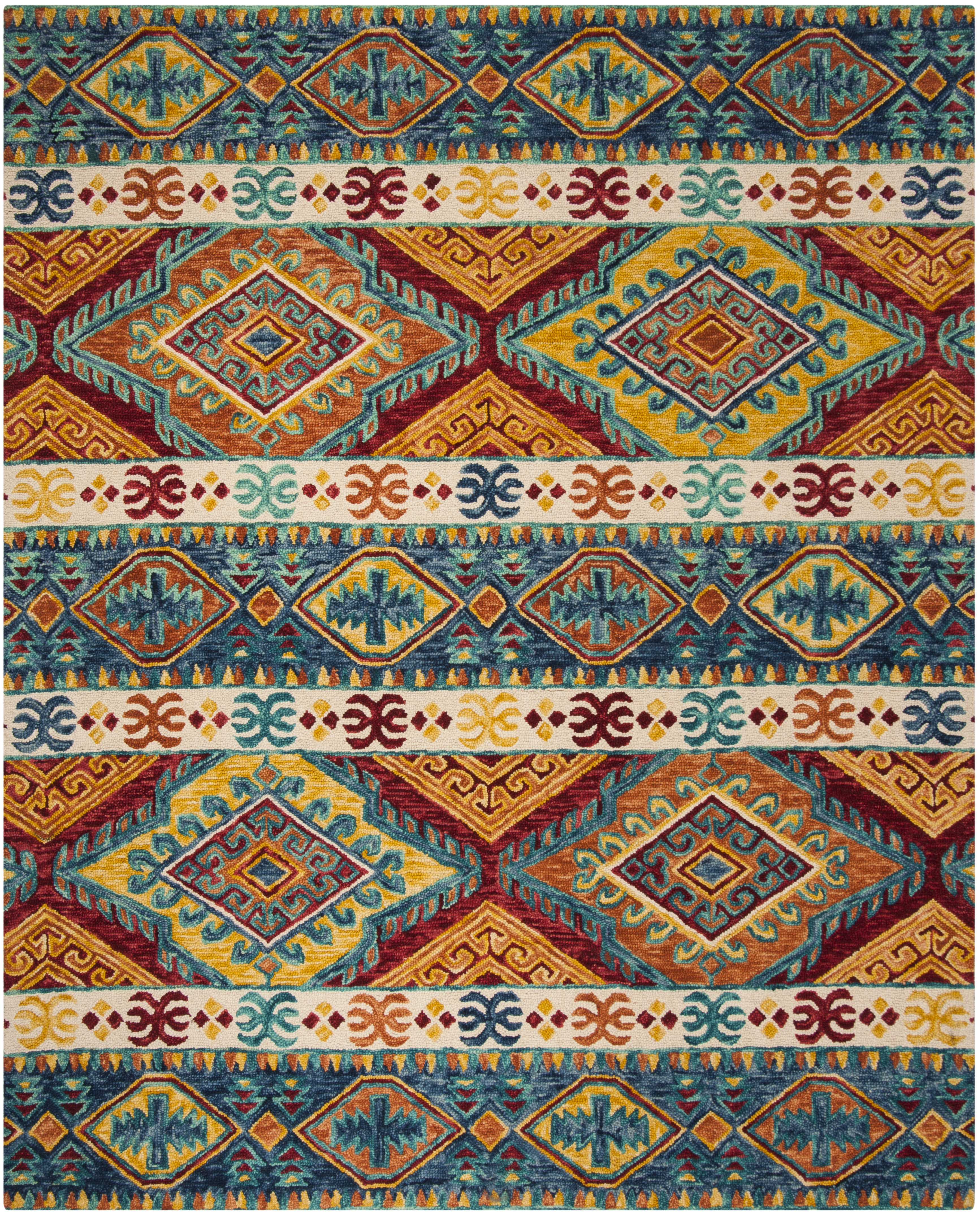 Arlo Home Hand Tufted Area Rug, APN502A, Navy/Ivory,  8' X 10' - Image 0