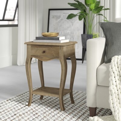 Corsair Solid Wood End Table with Storage - Image 0