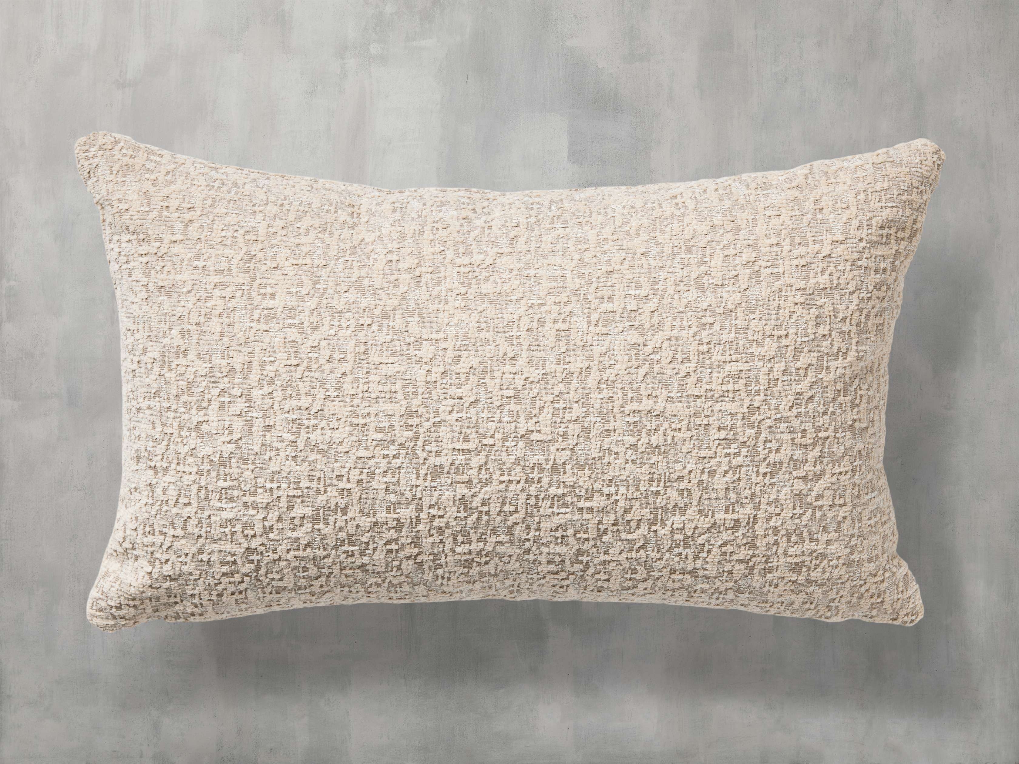 Inslee Outdoor Lumbar Pillow in Polyester Gray  Dune - Image 0