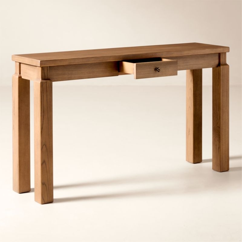 Daybreak 54" Light Ash Wood Console Table - Image 1