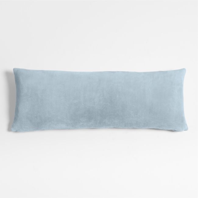 Plush 54x20 Sky Blue Bed Body Pillow Cover - Image 0