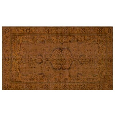 One-of-a-Kind Jemmison Hand-Knotted 1960s Turkish Brown 5'8" x 9'9" Area Rug - Image 0