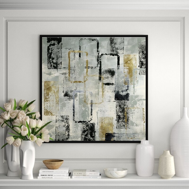 JBass Grand Gallery Collection 'Rectangle Glam' Framed Print on Canvas - Image 0