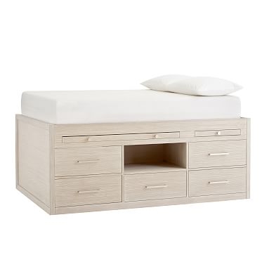 Cleary Captain's Bed, Twin, Brushed Fog - Image 0