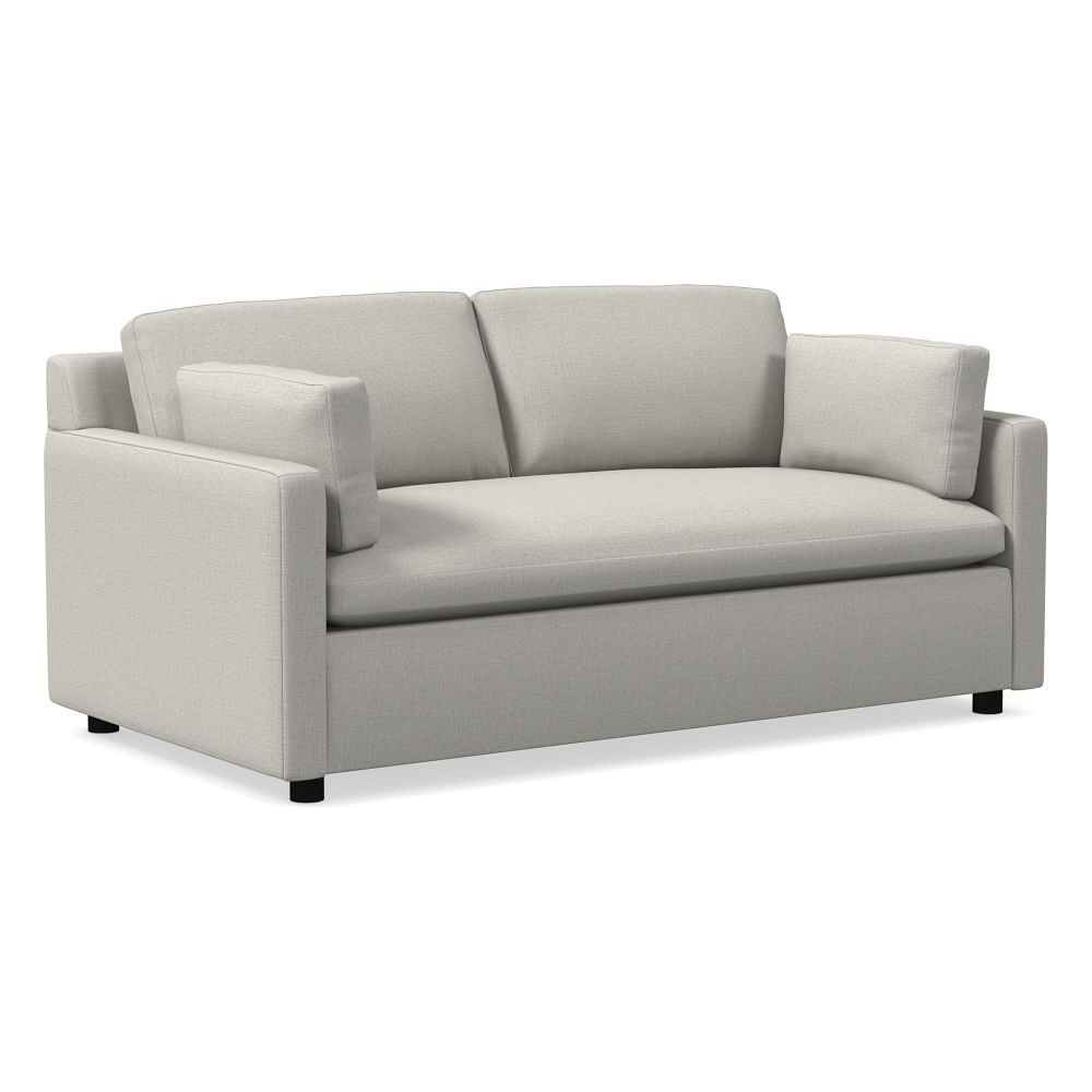 Marin 71" Sofa, Standard Depth, Yarn Dyed Linen Weave, Frost Gray - Image 0