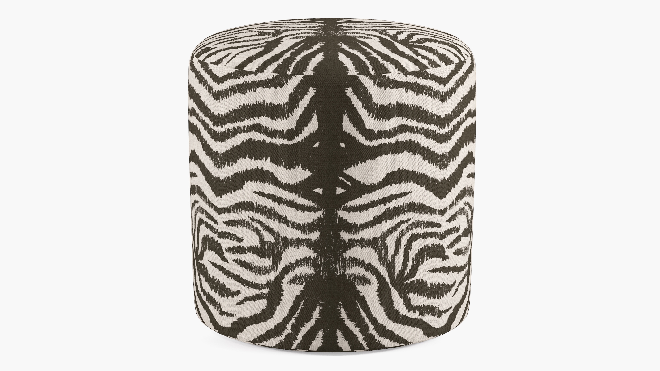 Drum Ottoman, Zebra - Image 0