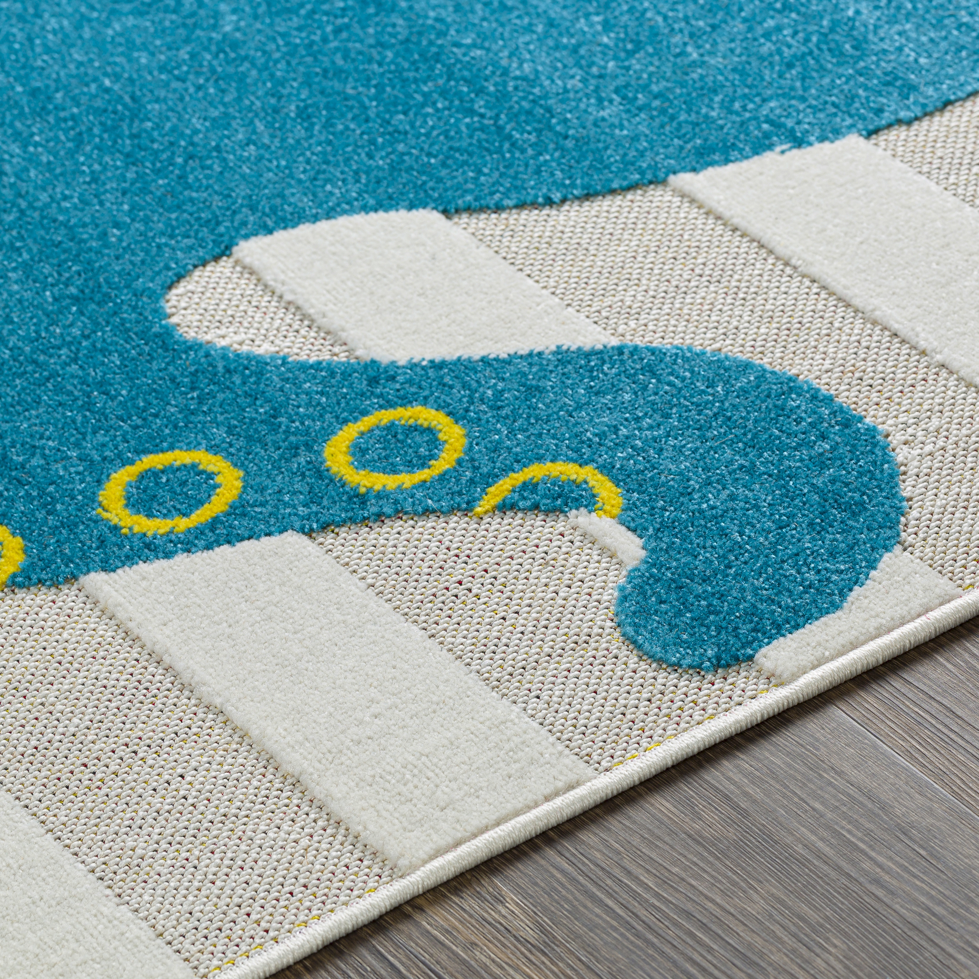 Kindergarten Beige Indoor 3'11" x 5'7" Machine Woven Rug - Image 3