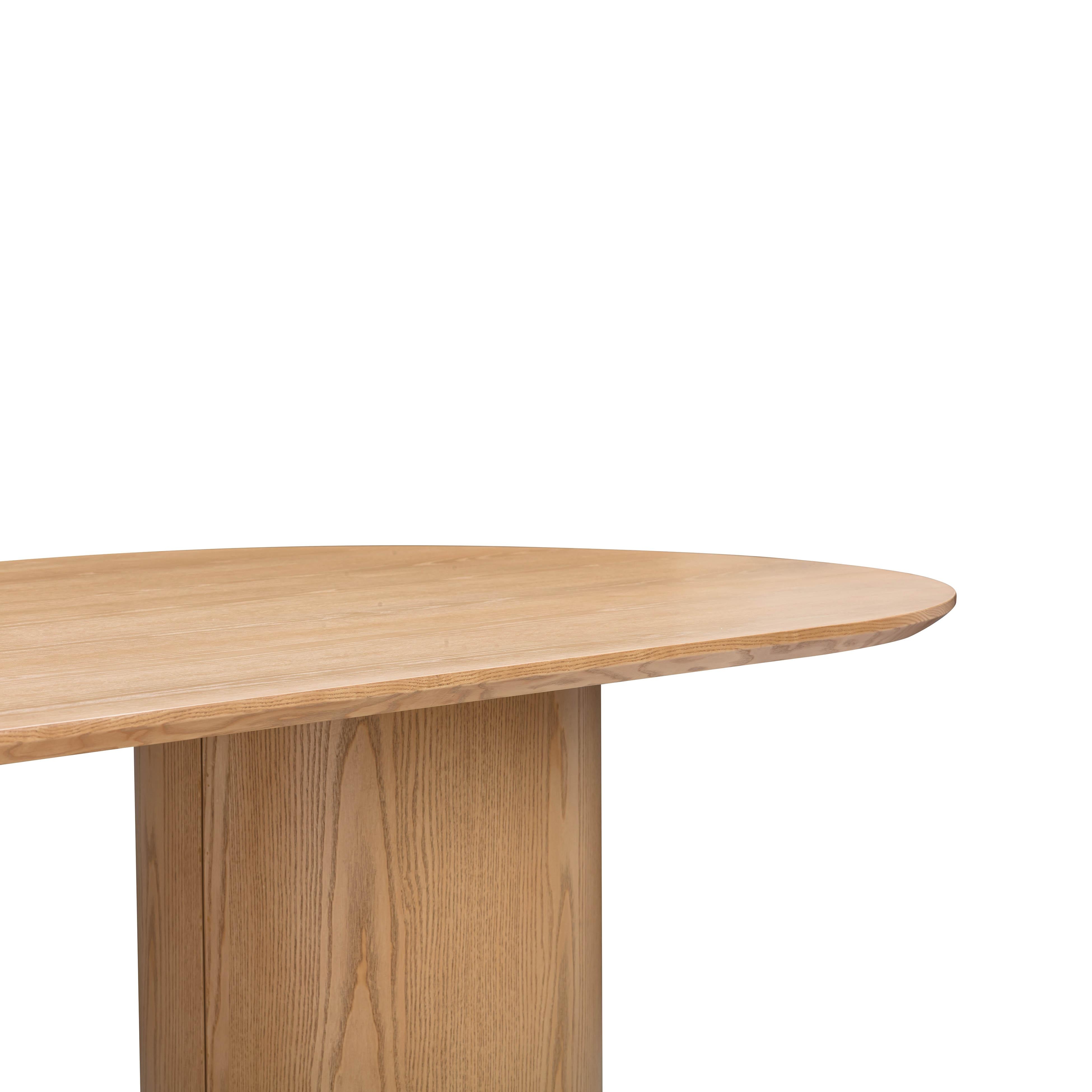 Brandy Natural Ash Wood Oval Dining Table - Image 3